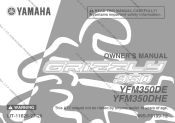 2014 Yamaha Motorsports Grizzly 350 4x4 Owners Manual