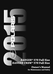 2015 Polaris Ranger 570 Full Size Owners Manual