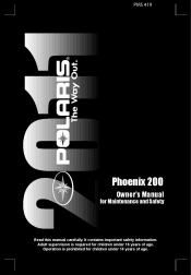 2011 Polaris Phoenix 200 Owners Manual