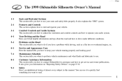 1999 Oldsmobile Silhouette Owner's Manual