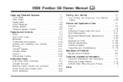 2008 Pontiac G6 Owner's Manual