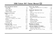 2008 Saturn SKY Owner's Manual