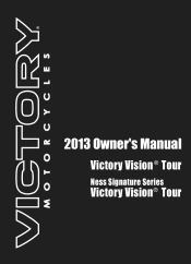 2013 Polaris Ness Signature Series Vision Tour Owners Manual