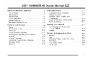 2007 Hummer H2 Owner's Manual