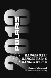 2013 Polaris RZR Owners Manual