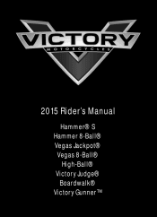 2015 Polaris Victory Judge Owners Manual