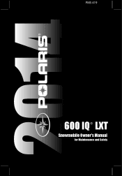 2014 Polaris 600 IQ LXT Owners Manual