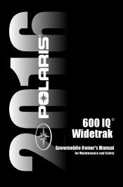 2016 Polaris 600 IQ WideTrak Owners Manual