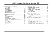 2007 Pontiac Vibe Owner's Manual