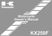 2011 Kawasaki KX250F Owners Manual