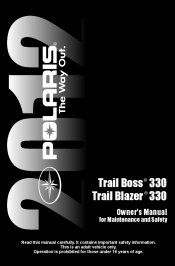 2012 Polaris Trail Blazer 330 Owners Manual