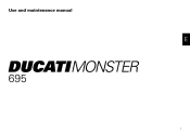 2007 Ducati Monster 695 Owners Manual