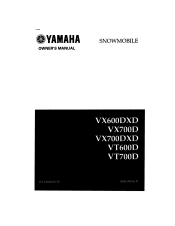 2000 Yamaha Motorsports Venture 700 Owners Manual