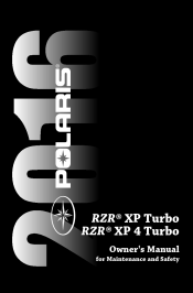 2016 Polaris RZR XP4 TURBO Owners Manual
