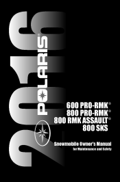 2016 Polaris 600 PRO-RMK Owners Manual