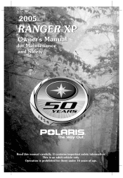 2005 Polaris Ranger XP Owners Manual