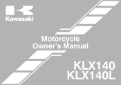 2014 Kawasaki KLX140L Owners Manual
