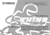 2009 Yamaha Motorsports Rhino 700 FI Auto. 4x4 Special Edition Owners Manual