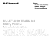 2010 Kawasaki MULE 4010 Trans4x4 Realtree APG HD Owners Manual