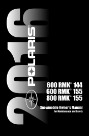 2016 Polaris 600 RMK 144 Owners Manual