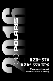 2016 Polaris RZR 570 EPS Owners Manual