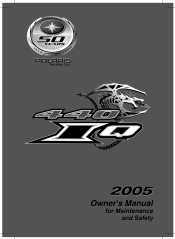 2005 Polaris 440 IQ Owners Manual