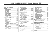 2009 Hummer H3x Owner's Manual