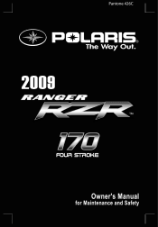 2009 Polaris Ranger RZR 170 Owners Manual