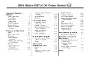 2009 Saturn Outlook Owner's Manual