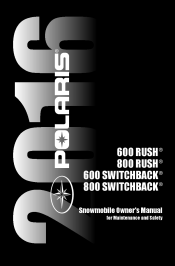 2016 Polaris 800 Rush PRO-S LE Owners Manual