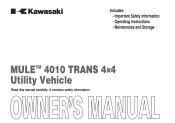 2009 Kawasaki MULE 4010 Trans4x4 Hardwoods Green HD Owners Manual