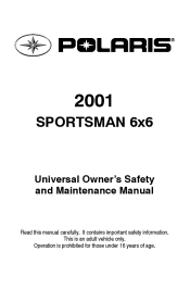2001 Polaris Sportsman 6x6 Owners Manual