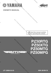 2016 Yamaha Motorsports Phazer X-TX Owners Manual
