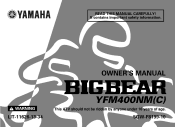 2000 Yamaha Motorsports Big Bear 400 Owners Manual