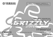 2008 Yamaha Motorsports Grizzly 660 Auto. 4x4 Owners Manual