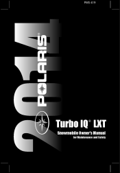2014 Polaris Turbo IQ LXT Owners Manual