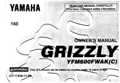 1998 Yamaha Motorsports Grizzly 600 Auto 4x4 Owners Manual