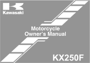 2010 Kawasaki KX250F Owners Manual