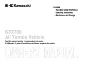 2009 Kawasaki KFX700 Owners Manual