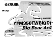 1998 Yamaha Motorsports Big Bear 4x4 Owners Manual