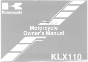 2008 Kawasaki KLX110 Owners Manual