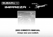 2003 Subaru Impreza Owner's Manual