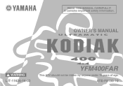 2003 Yamaha Motorsports Kodiak 400 Auto. 4x4 Owners Manual