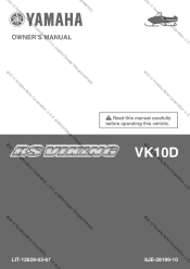 2013 Yamaha Motorsports RS Viking Professional Owners Manual