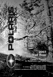 2007 Polaris Trail Boss Owners Manual