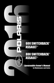 2016 Polaris 800 Switchback Assault 144 Owners Manual