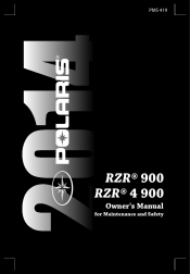 2014 Polaris RZR 900 Owners Manual