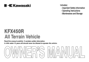 2012 Kawasaki KFX450R Owners Manual
