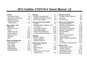 2013 Cadillac CTS Owner Manual