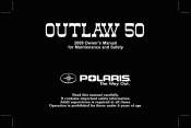 2009 Polaris Outlaw 50 Owners Manual